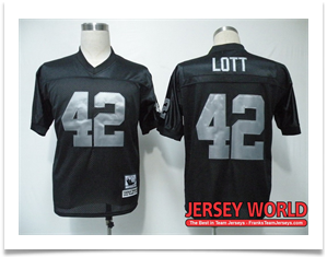 OAKLAND RAIDERS #42</br>RONNIE LOTT THROWBACK JERSEY</BR>PRICE $85.00
